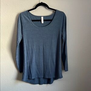 Blue Long Sleeve Women's Top